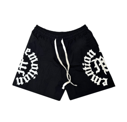 Mixed Emotional Brand Black Circle Shorts