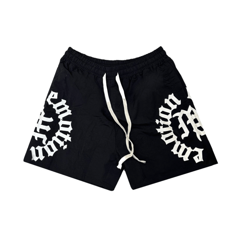 Mixed Emotional Brand Black Circle Shorts