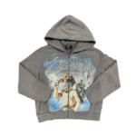 Mixed Emotional Brand Grey Rhinestone Hoodie