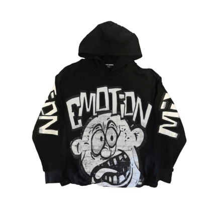 Mixed Emotional Brand Monster Cropped Hoodie