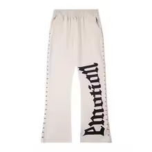 Mixed Emotional Brand Peach Crown Sweatpants