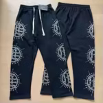 Mixed Emotional Brand Rhinestone Bluish Tracksuit