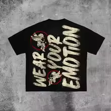 Mixed Emotional Brand Y2K Black Shirt